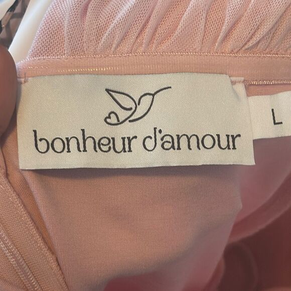 Bonheur D-Amour Dress Womens Large Pink Bodycon‎ - Picture 3 of 5
